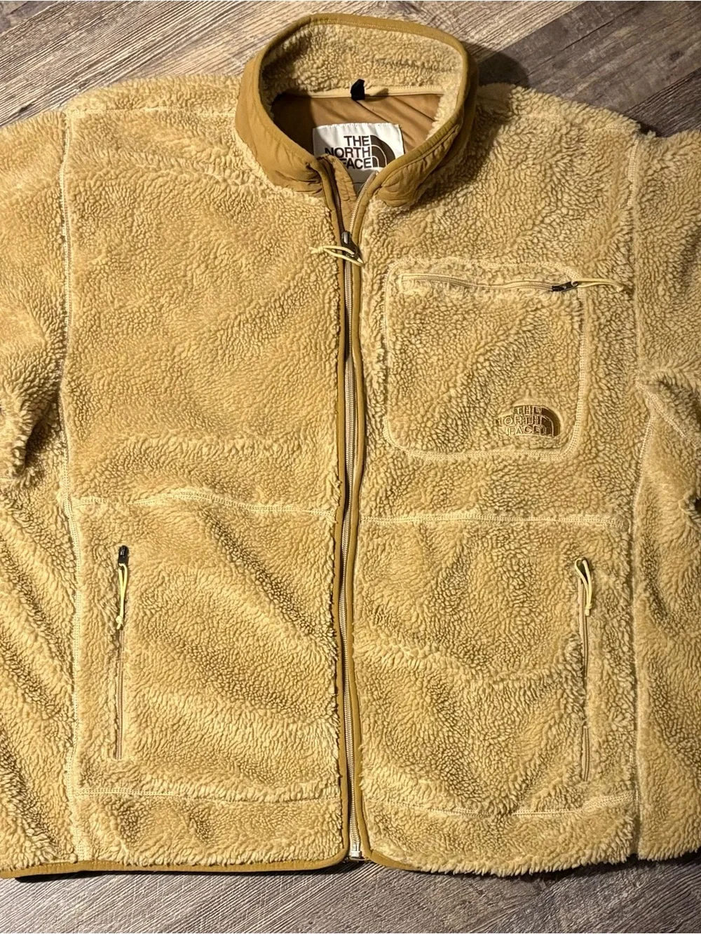 The North Face Extreme Pile Fullzip Jacket Beige Fleece Jacket - Men’s Size XL